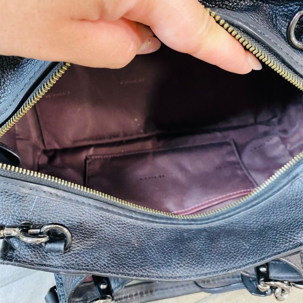 Coach 38551 Dreamer 27 Pabbled Leather Black Crossbody Bag - Picture 12 of 12